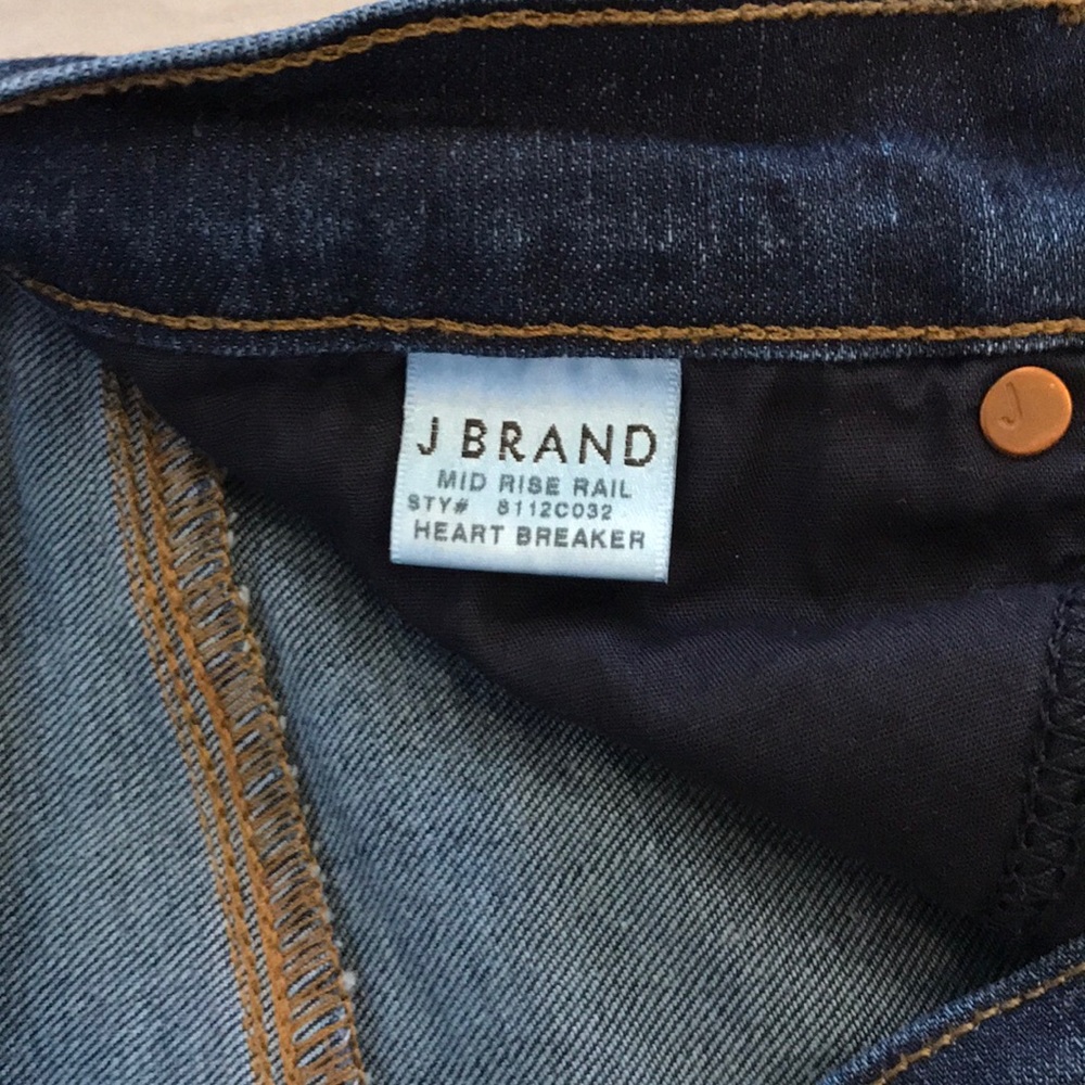 J Brand mid rise Rail heartbreaker jeans, 26 - Picture 7 of 7